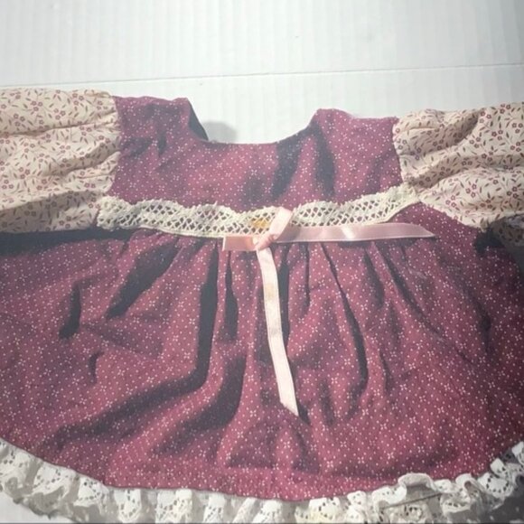 Vintage Doll Dress Plush Bundle Vest Nicole Miller Leggings Floral Peach/Cream - Picture 7 of 10